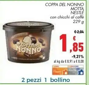 Conad Nestlè Coppa Del Nonno Motta Con Chicchi Al Caffe offerta