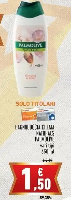 Conad Palmolive Bagnodoccia Crema Naturals Latte E Mandorla offerta