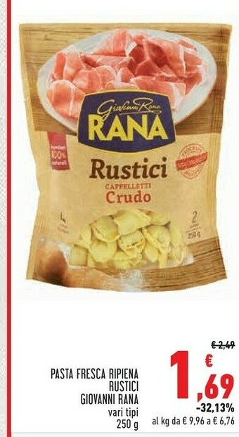 Conad Rana Rustici Cappelletti Crudo 250 G(ml) offerta