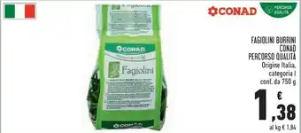 Conad Conad Fagiolini Burrini Percorso Qualità offerta