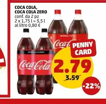 PENNY Coca-cola zero coca-cola offerta