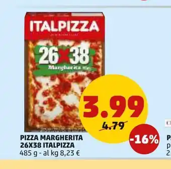 PENNY Pizza margherita 26x38 italpizza offerta