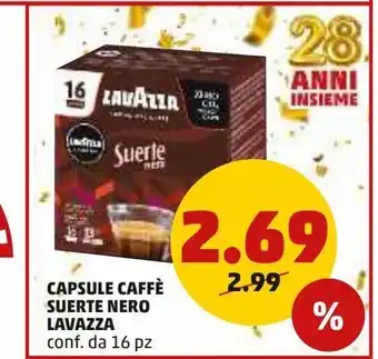 PENNY Capsule di caffè suerte nero lavazza offerta