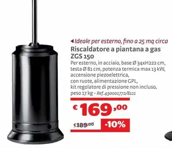 Bricocenter Riscaldatore a piantana a gas offerta