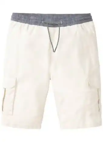 Bonprix Bermuda con elastico in vita e lino, loose fit straight offerta