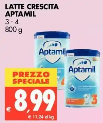Tigros Aptamil Latte Crescita 3-4 800g offerta