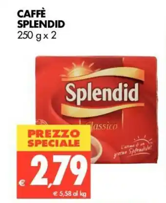 Tigros Splendid Caffè 250g x 2 offerta
