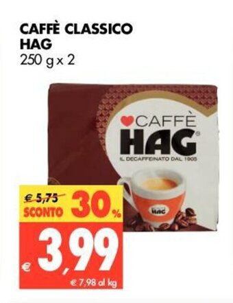 Tigros Hag Caffè Classico 250g x 2 offerta