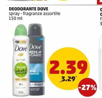 PENNY Deodorante dove spray - fragranze assortite offerta