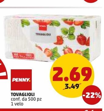 PENNY Tovaglioli penny offerta