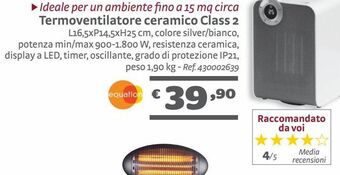 Bricocenter Termoventilatore ceramico class 2 offerta