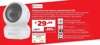 Videocamera da interno rotante ezviz c6n