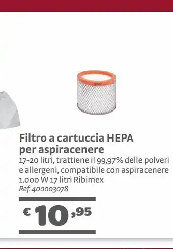 Bricocenter Filtro a cartuccia hepa per aspiracenere offerta