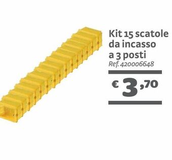 Bricocenter Kit 15 scatole da incasso a 3 posti offerta