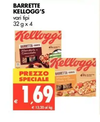 Tigros Kellogg's Barrette 32g x 4 offerta