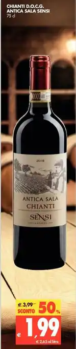 Tigros Antica Sala Sensi Chianti D.o.c.g. 75cl offerta