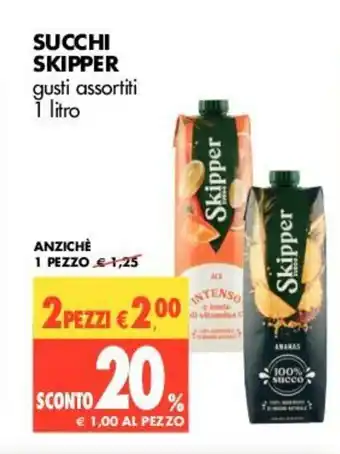 Tigros Skipper Succhi 1 litro offerta