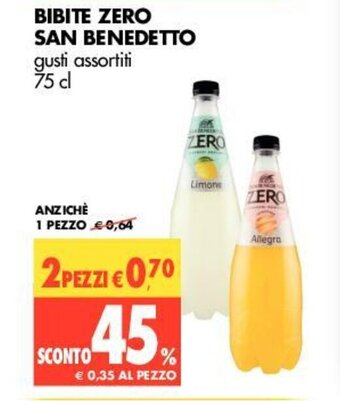 Tigros San Benedetto Bibite Zero 75cl offerta