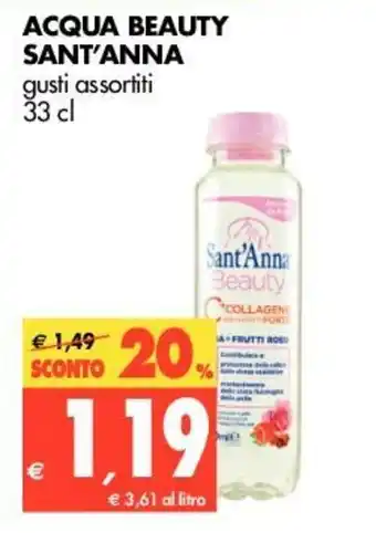 Tigros Sant'Anna Acqua Beauty 33cl offerta