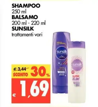 Tigros Sunsilk Shampoo 250ml E Balsamo 200ml - 220ml offerta