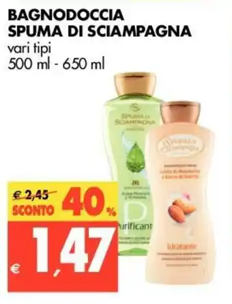 Tigros Spuma di Sciampagna Bagnodoccia 500ml - 650ml offerta