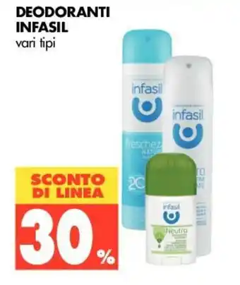 30% Sconto Infasil Deodoranti