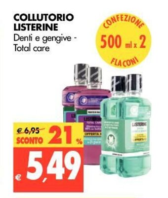 Tigros Listerine Collutorio 500ml x 2 offerta