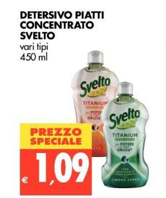 Tigros Svelto Detersivo Piatti Concentrato 450ml offerta