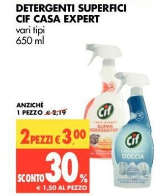 Tigros Cif Casa Expert Detergenti Superfici 650ml offerta