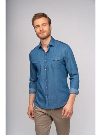 Invidia Camicia uomo in denim offerta