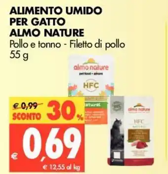Tigros Almo Nature Alimento Umido per Gatto 55g offerta