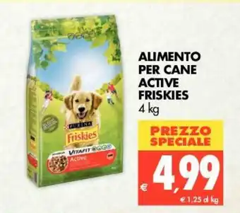 Tigros Purina Friskies Alimento per Cane Active 4kg offerta