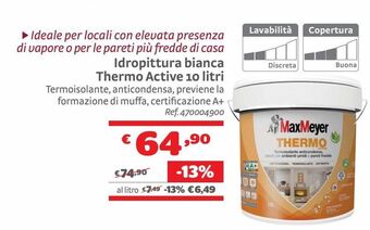 Bricocenter Idropittura bianca 10 litri offerta