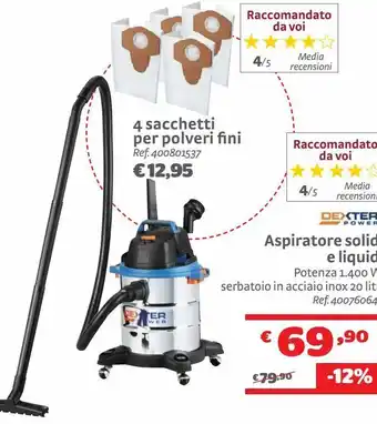 Bricocenter Aspiratore solido e liquidi offerta