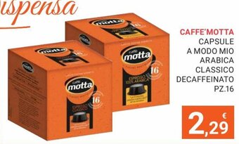 Eté Caffe' Motta Capsule A Modo Mio Arabica Classico Decaffeinato Pz 16 offerta