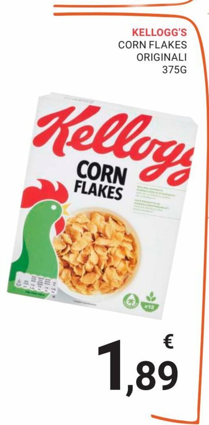 Kellogg's Corn Flakes Originali 375 g offerta di Eté Kellogg's Corn Flakes Originali 375 g offerta di Eté