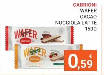 Eté Cabrioni Wafer Cacao Nocciola Latte 150 g offerta
