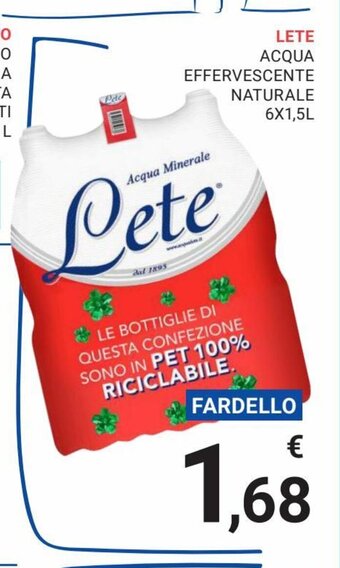 Eté Lete Acqua Effervescente Naturale 6x1,5L offerta
