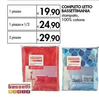Bennet Bassettimania Completo Letto offerta