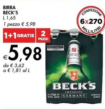 Bennet Beck's Birra offerta