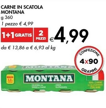 Bennet Montana Carne In Scatola offerta