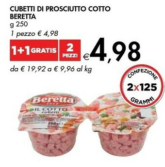 Bennet Beretta Cubetti Di Prosciutto Cotto offerta