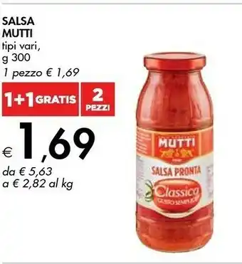 Bennet Mutti Salsa Pronta Decisa 300 G(ml) offerta