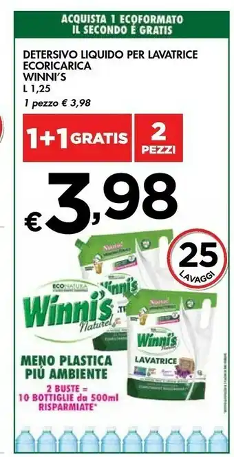 Bennet Winni's Detersivo Liquido Per Lavatrice Ecoricarica offerta