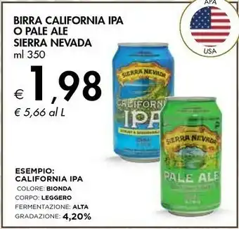 Bennet Sierra Nevada Birra California Ipa/ Pale Ale offerta