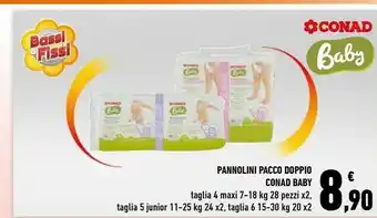 Conad Conad Pannolini Pacco Doppio Junior offerta
