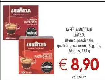 Conad Lavazza Caffe A Modo Mio Espresso Intenso offerta