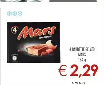 Conad Mars 4 Barrette Gelato offerta
