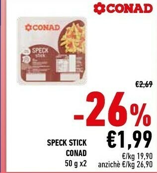 Conad Conad - Speck Stick 100 G(ml) offerta