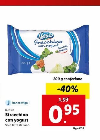 Lidl Stracchino con yogurt offerta
